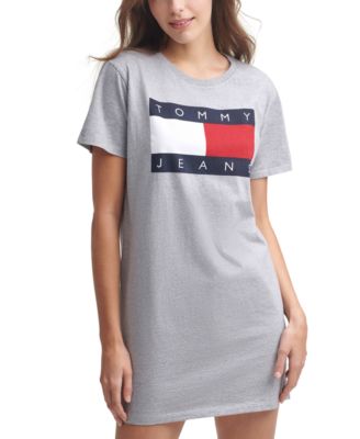 Tommy Jeans Flag Logo Cotton T-Shirt ...
